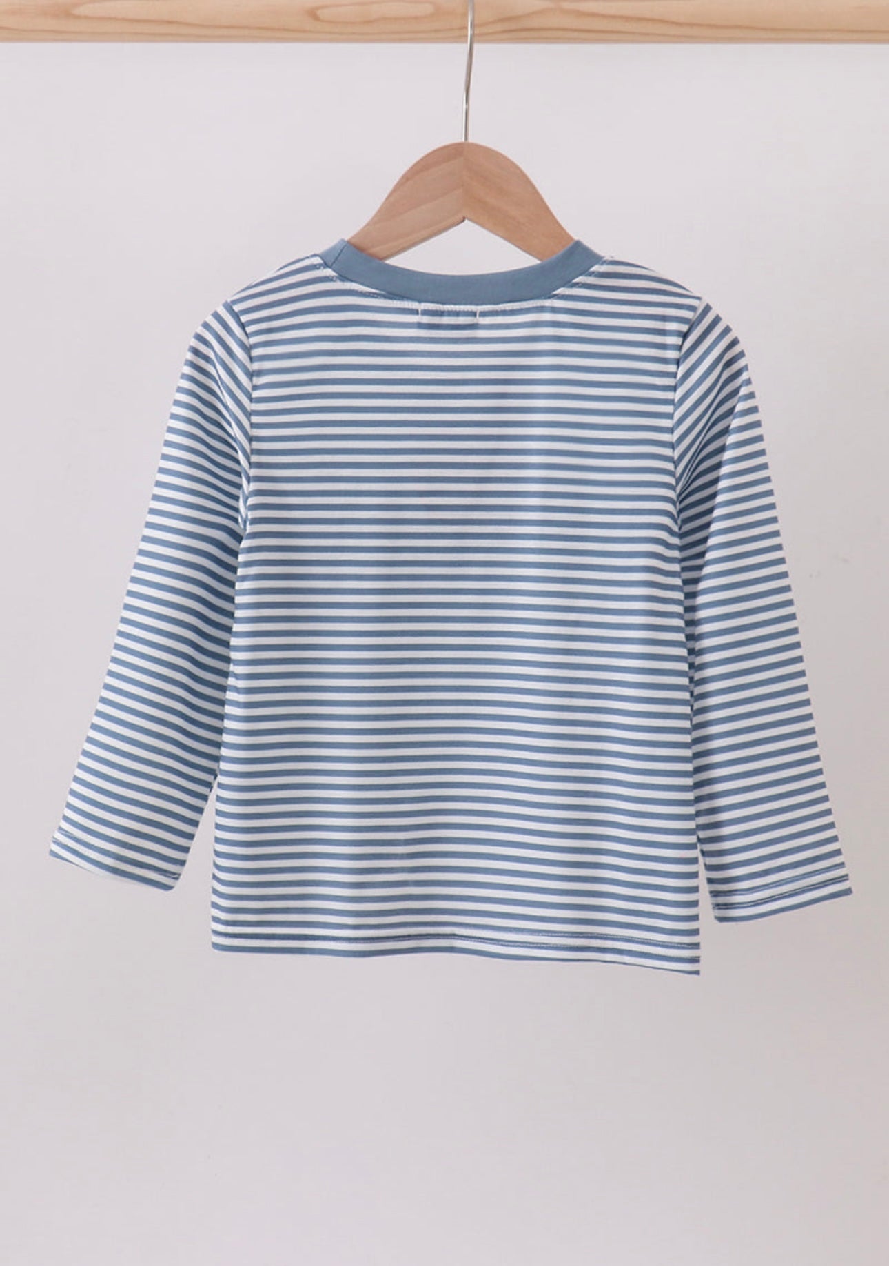 BLESSED Embroidery Striped Top