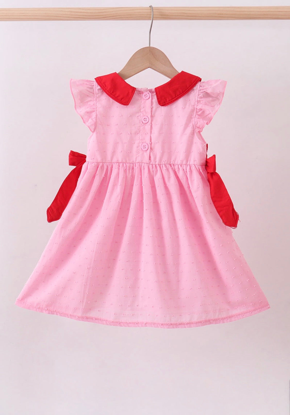 Pink Strawberry Swiss Dot Dress