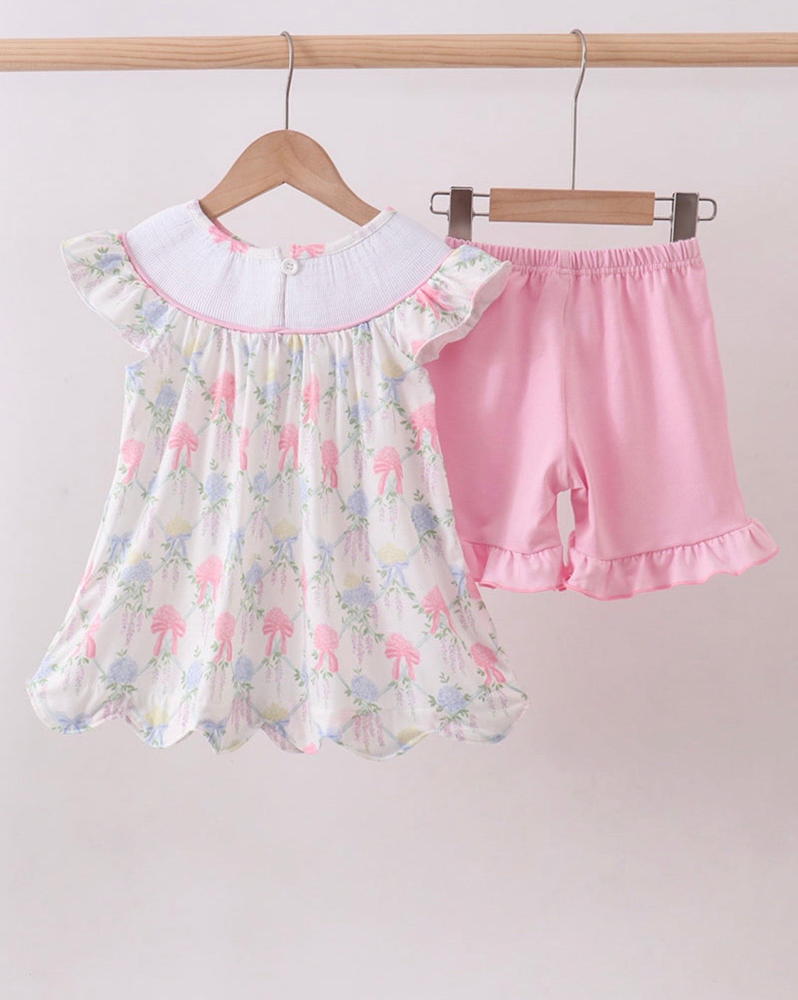 Floral Smocked Big Sister Set