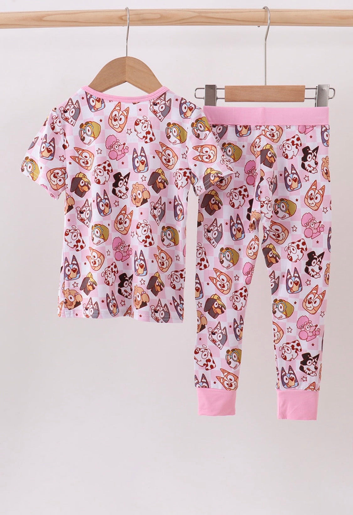 Pink Bluey Print Bamboo Pajamas