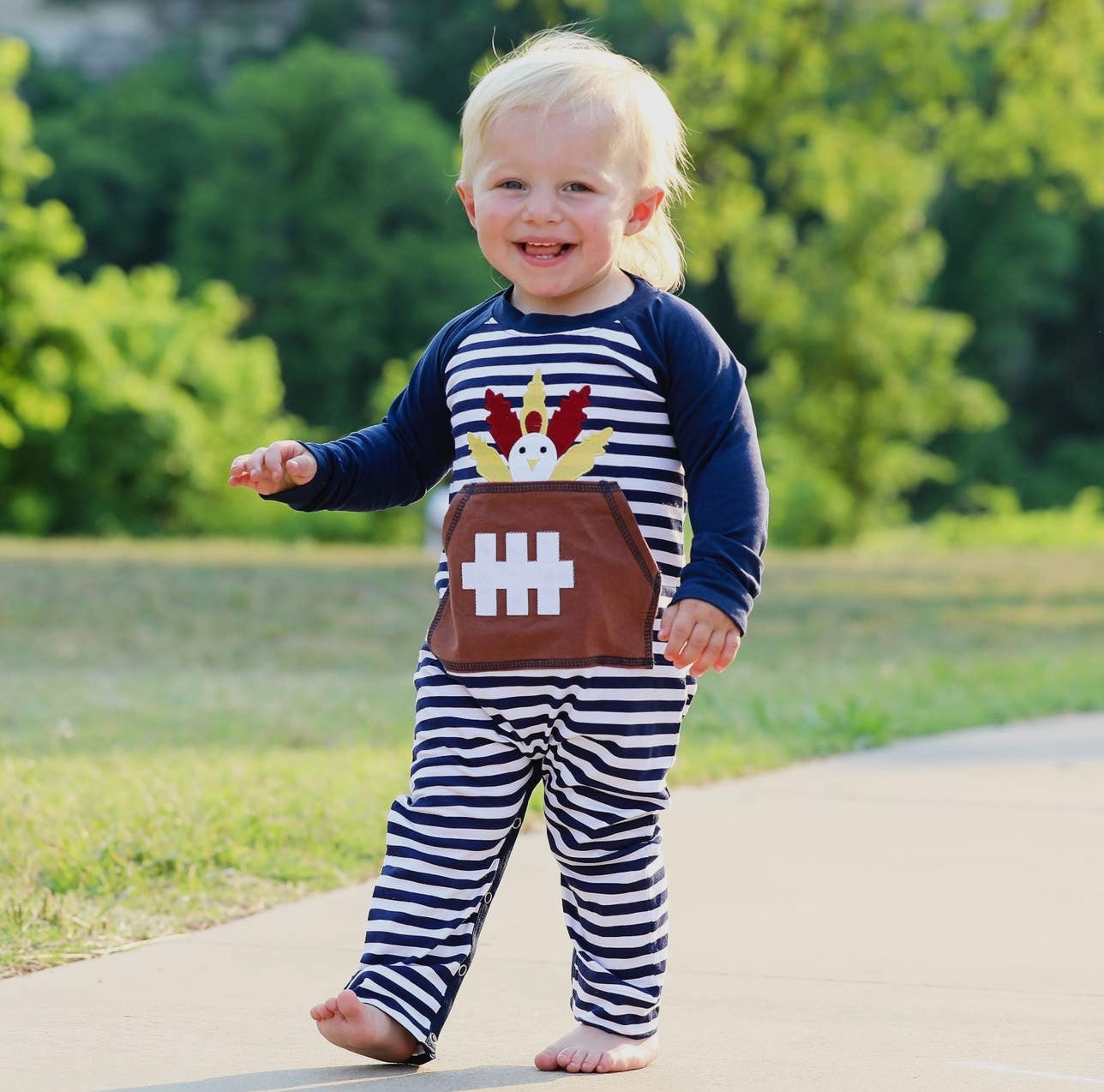Turkey Game Day Romper