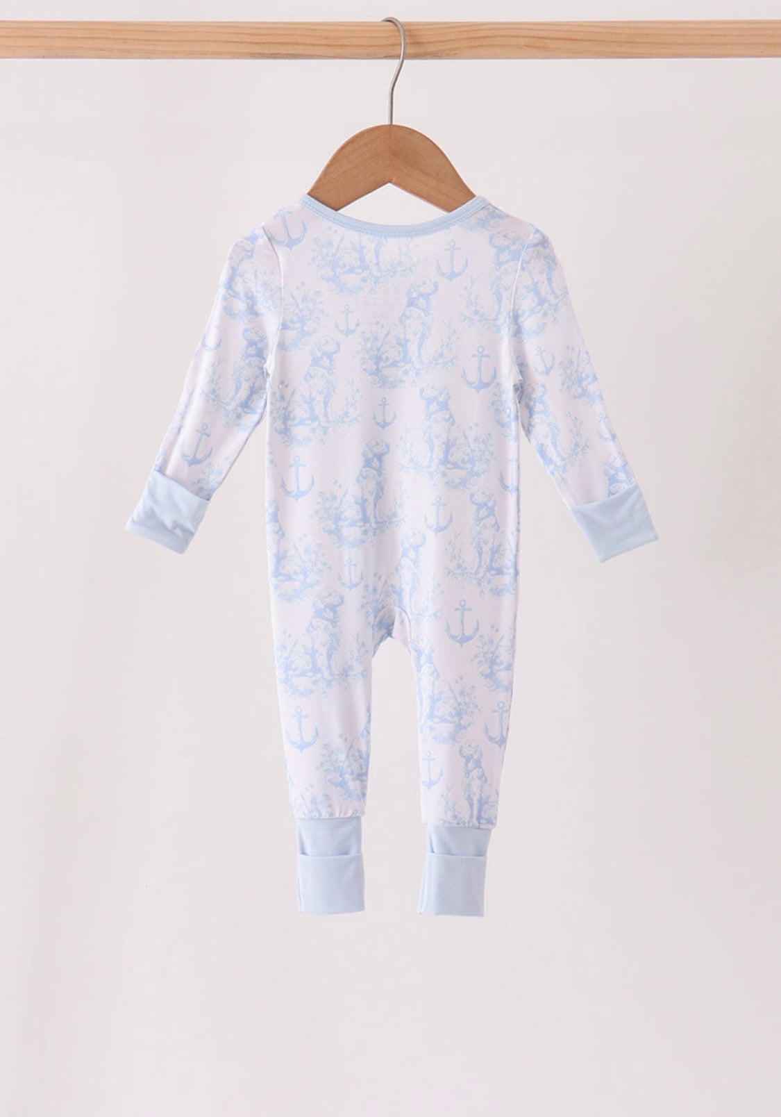 Blue Dog Bamboo Romper