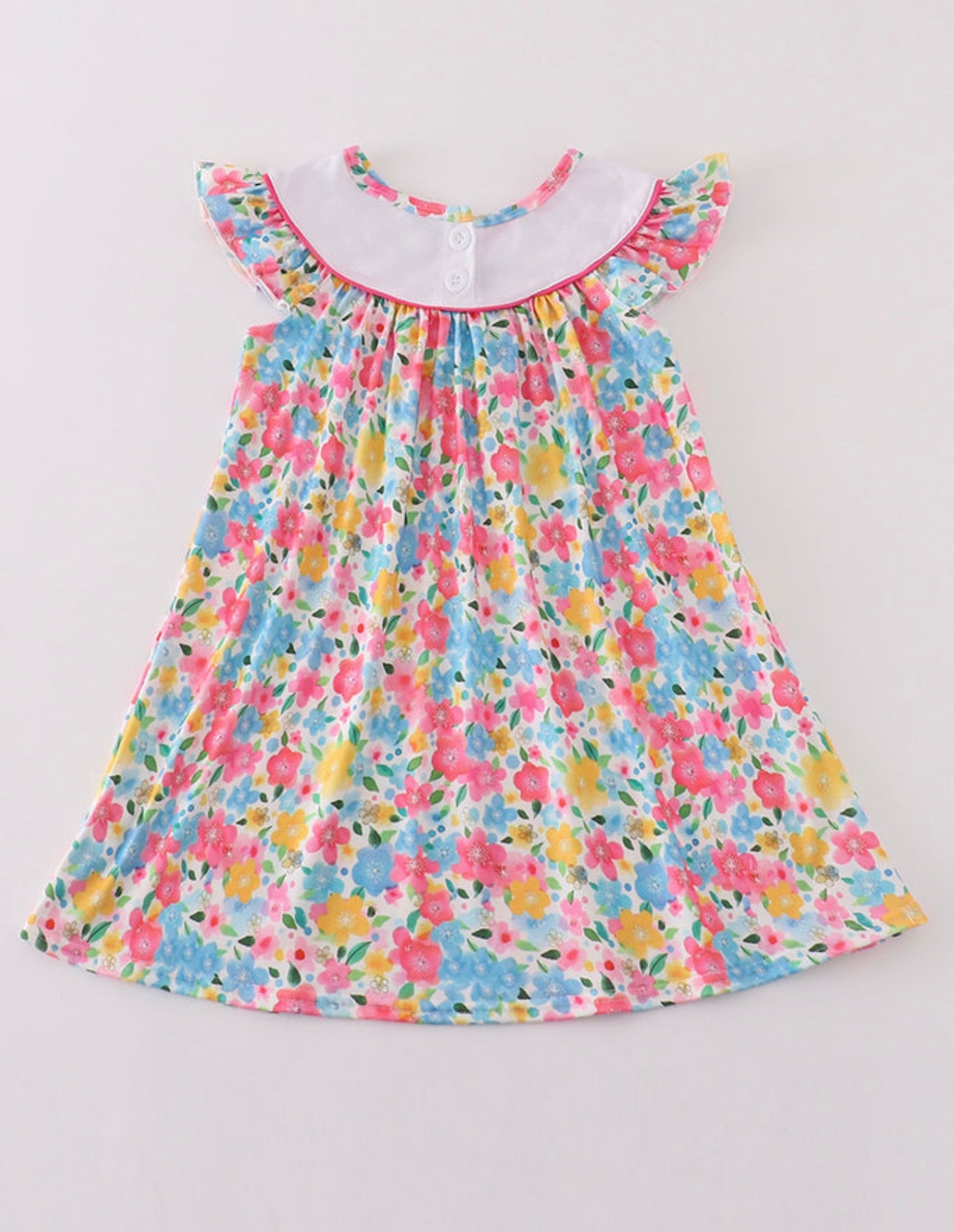 Floral Bee Embroidery Dress