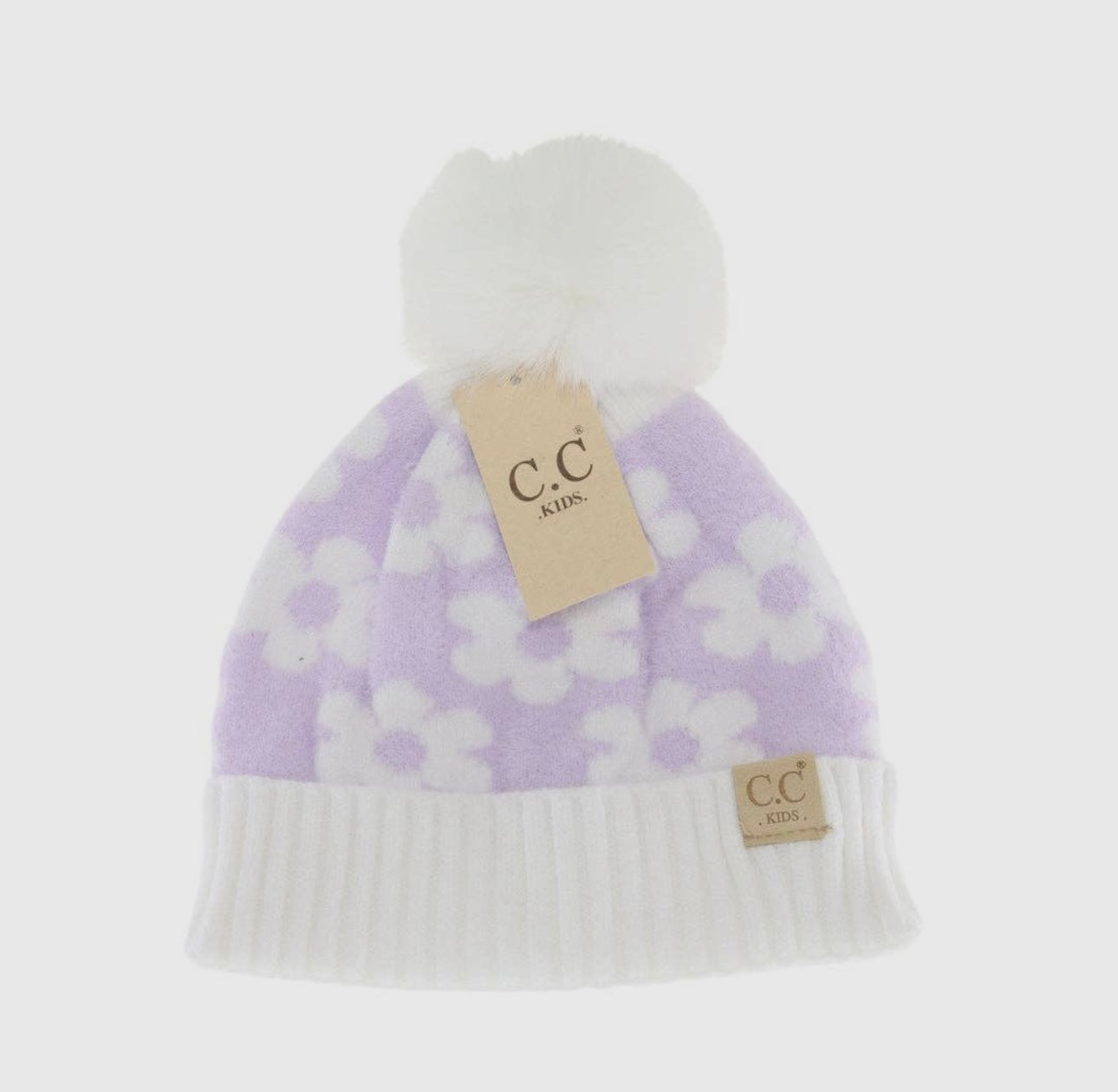 Daisy Faux Fur Pom CC Beanie