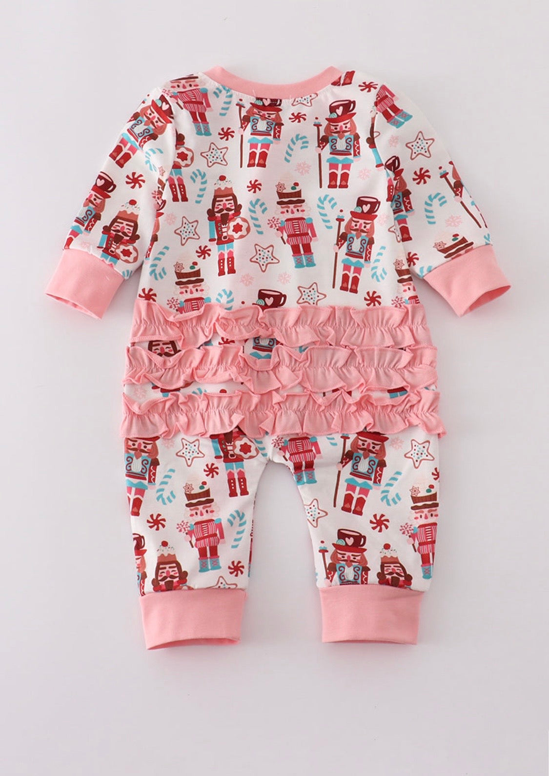 Pink Christmas Nutcracker Romper