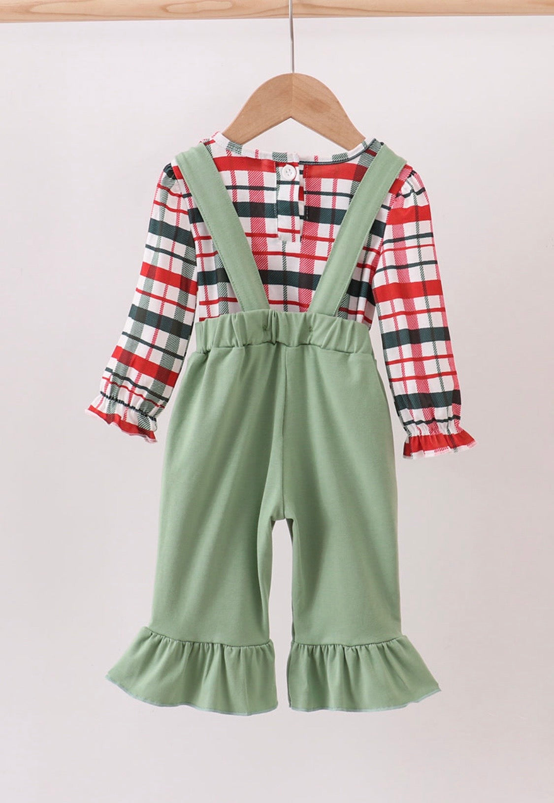 Reindeer Applique Ruffle Jumpsuit