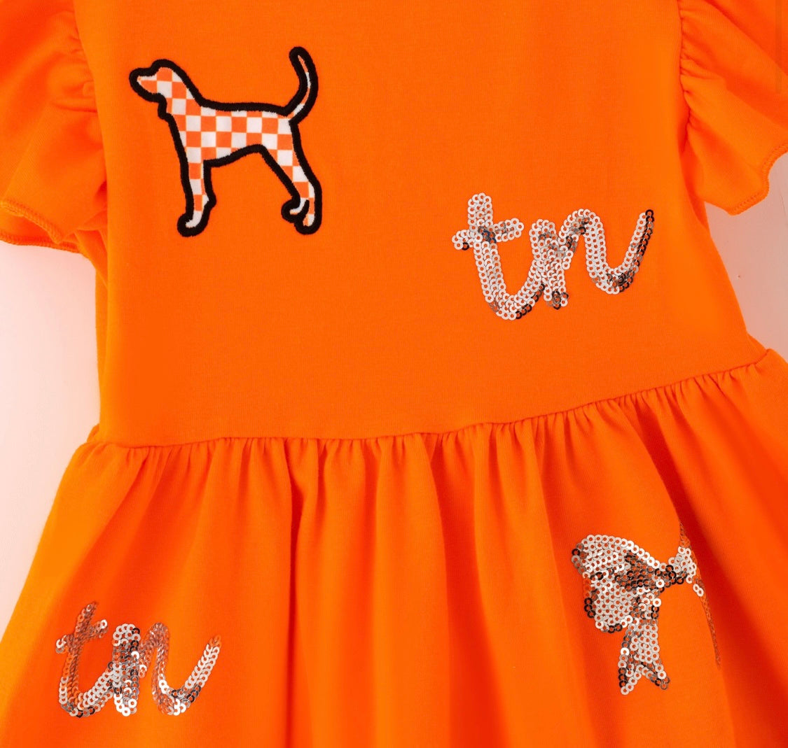 Orange Tennessee Sequin Dress
