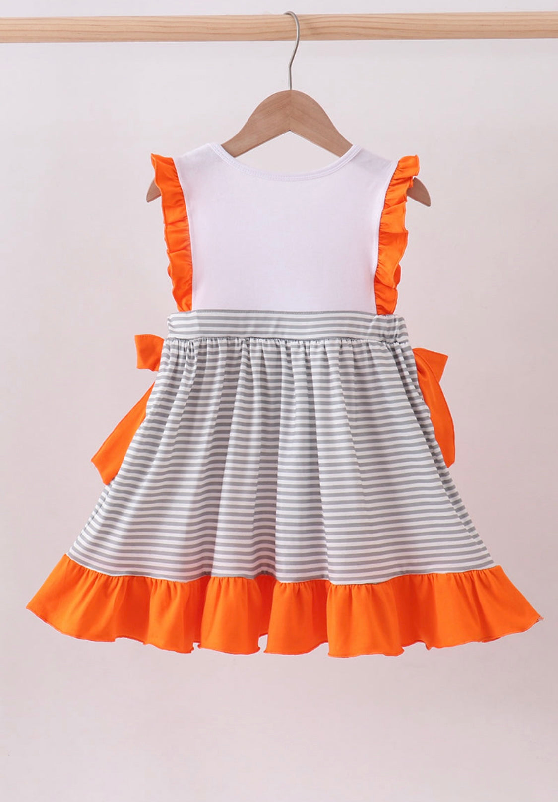 Striped Gray Tennessee Embroidery Dress