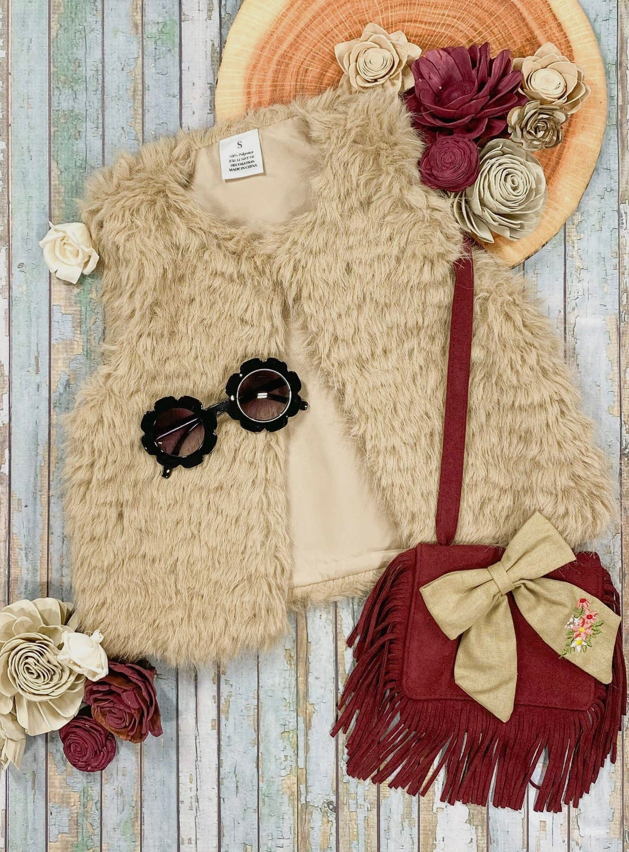 Beige Sherpa Vest