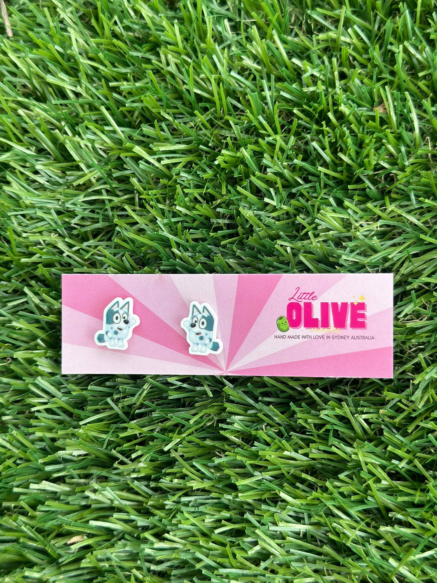 Bluey-Inspired Muffin Earrings