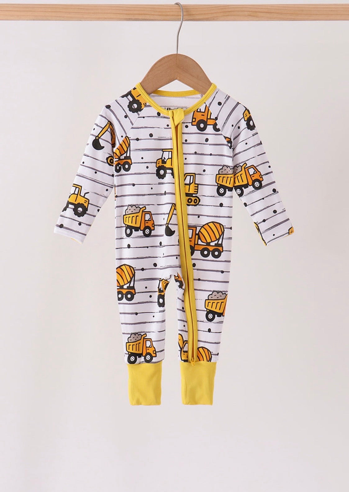 Little Builder Bamboo Zip Romper 🚜