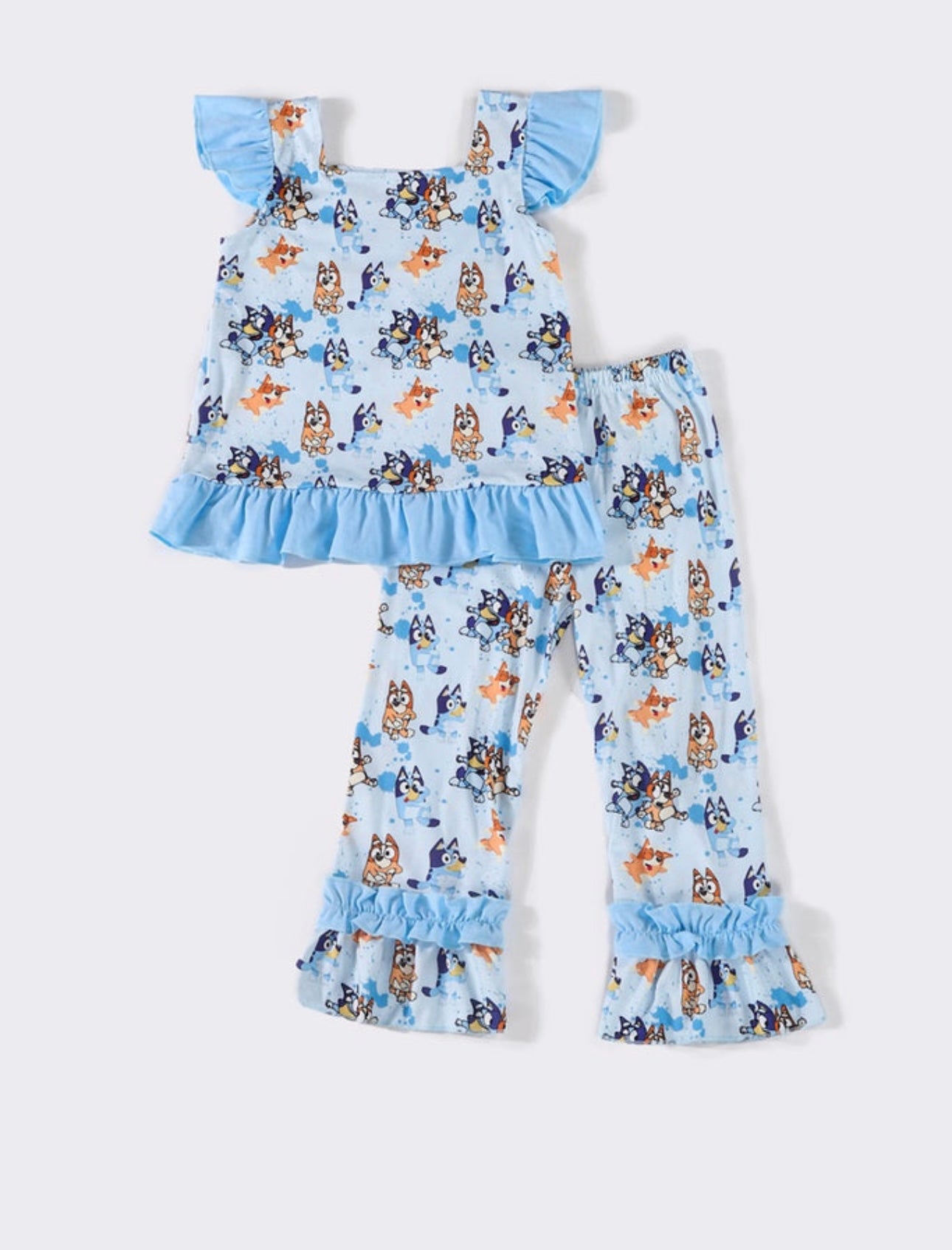 Blue Bluey Ruffle Set