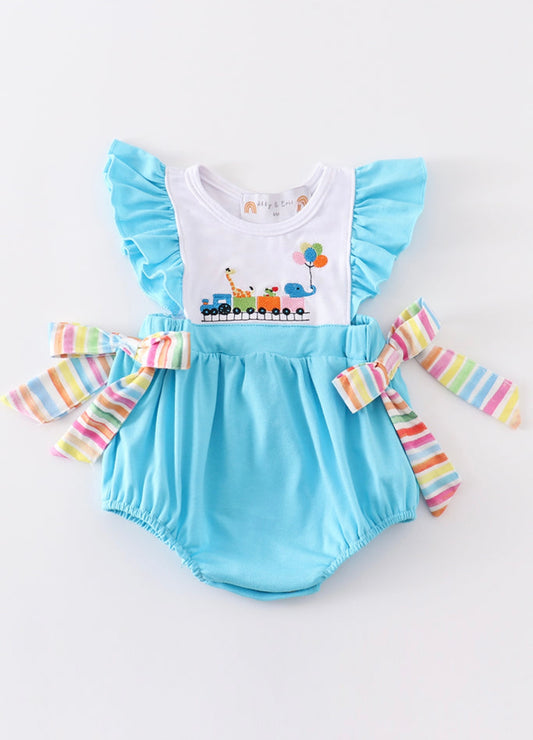 Blue Animal Train Bubble