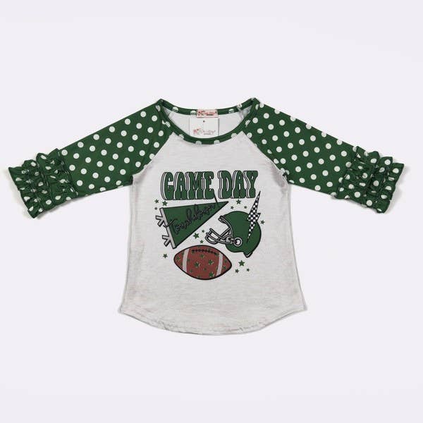 Green Football GameDay Raglan