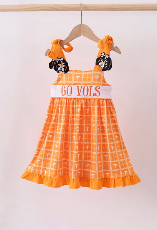 GO VOLS Gingham Dress
