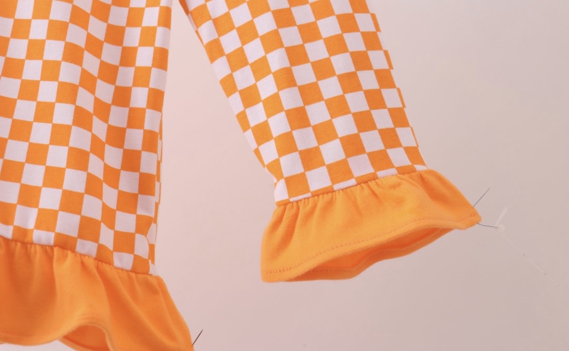 Tennessee Checkered Ruffle Pullover