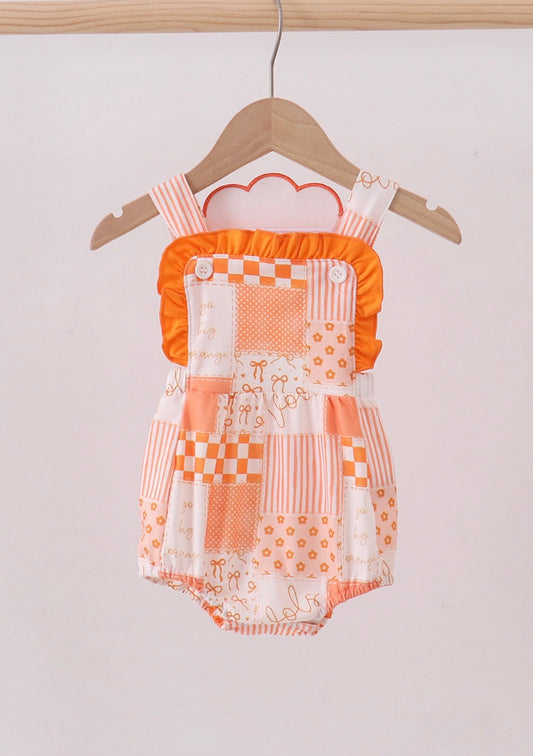 Orange Tennessee Applique Patchwork Bubble