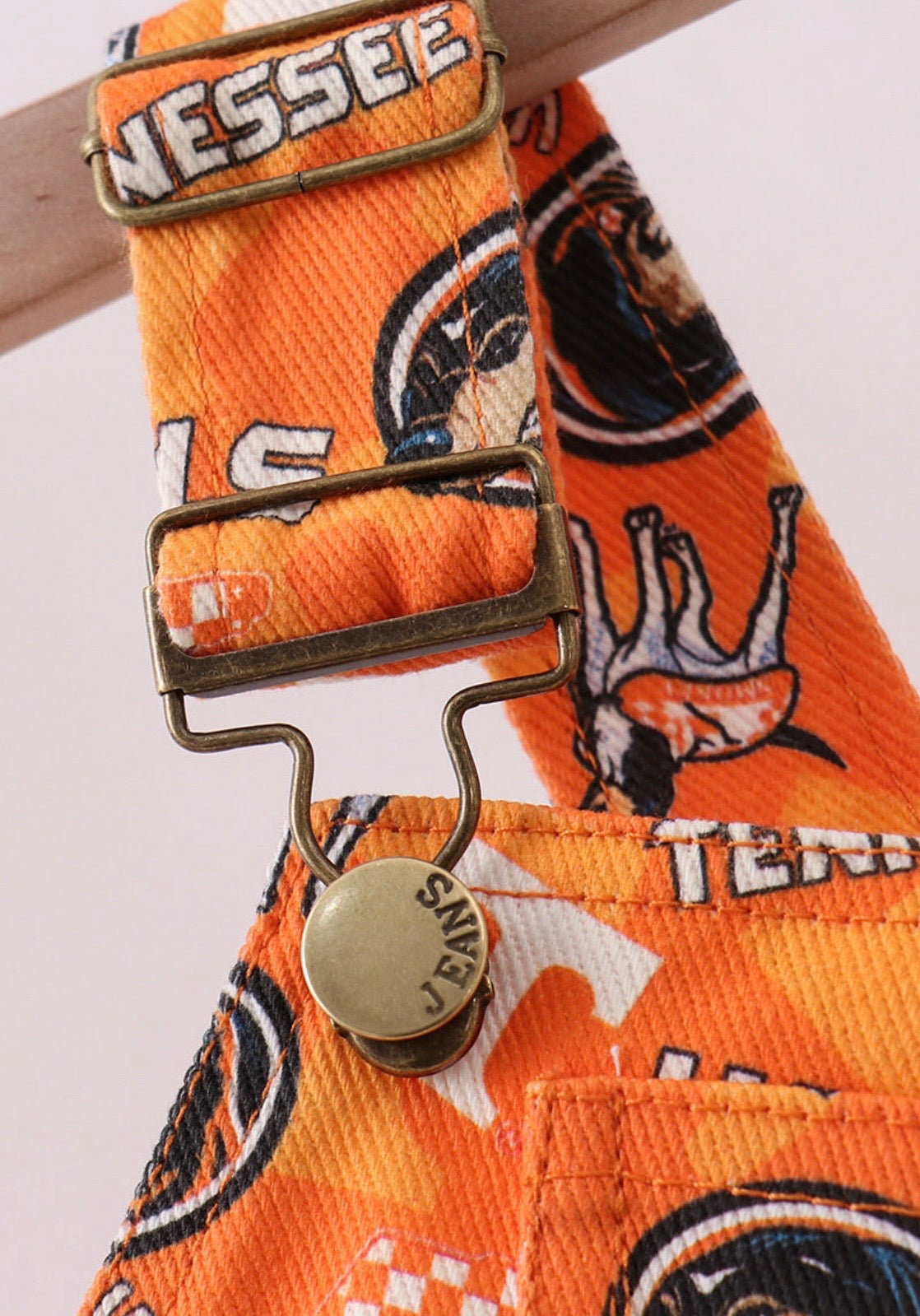 Orange Smokey Denim Overalls