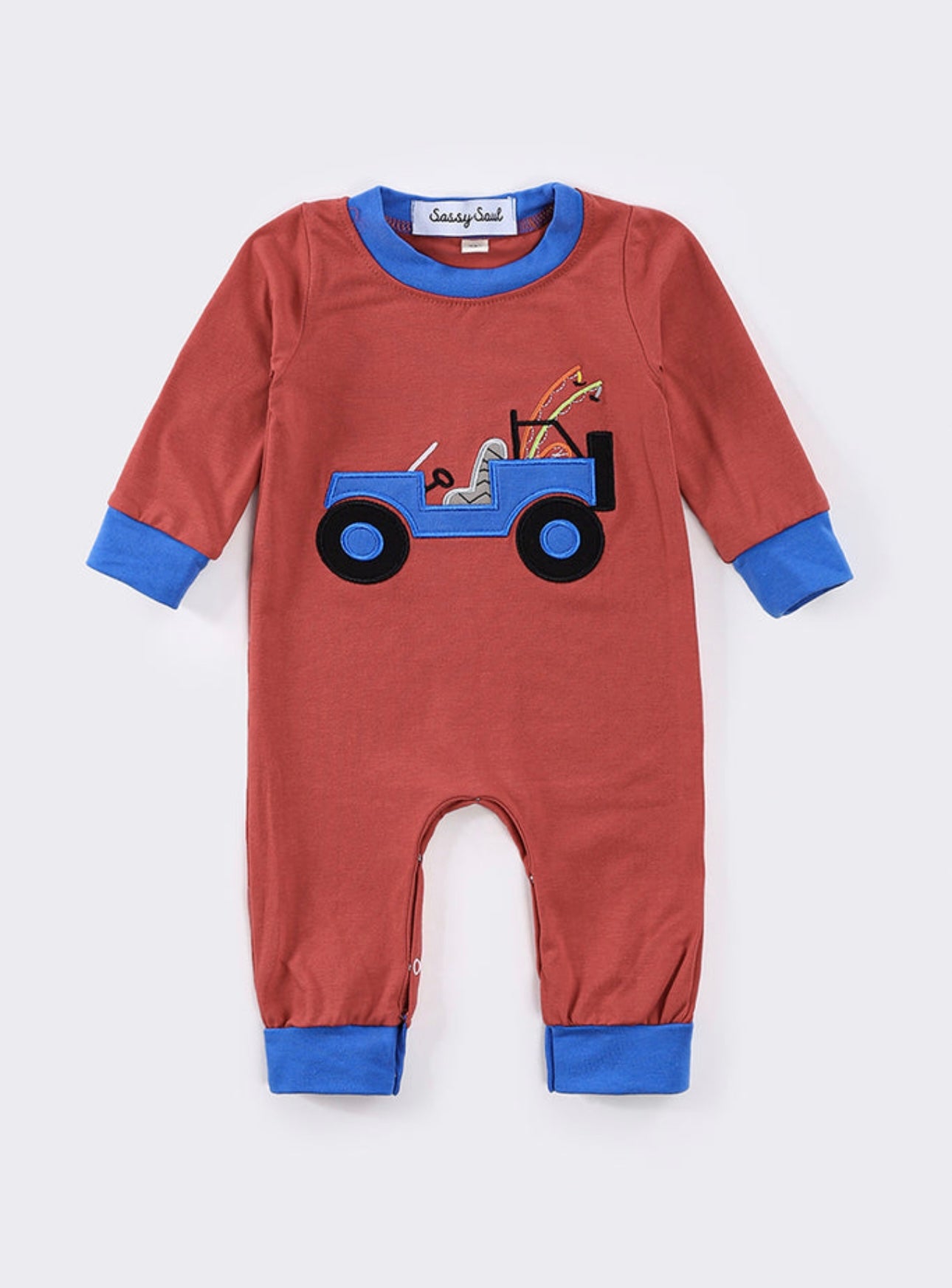 Red Truck Fishing Romper