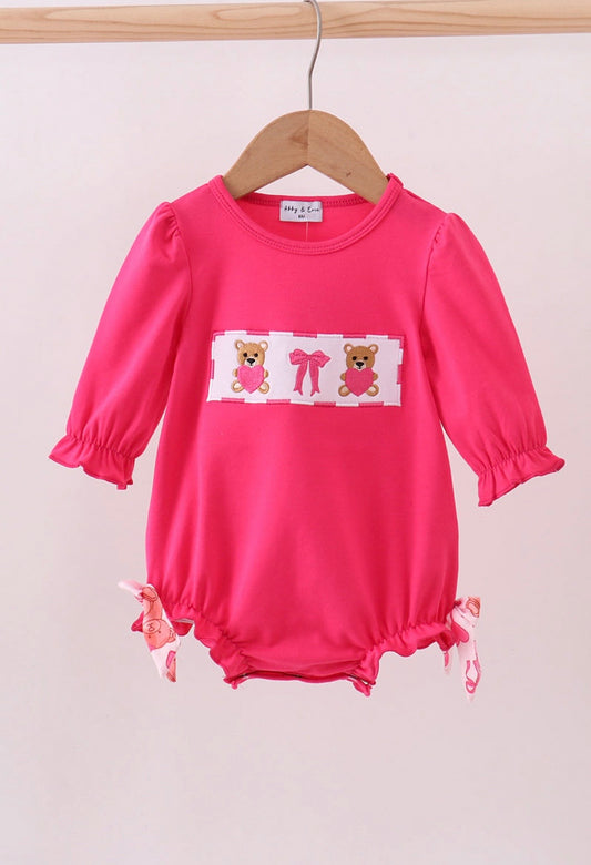 Pink Bear Bow Bubble
