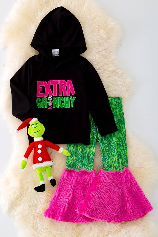 Black Grinch Hoodie Set