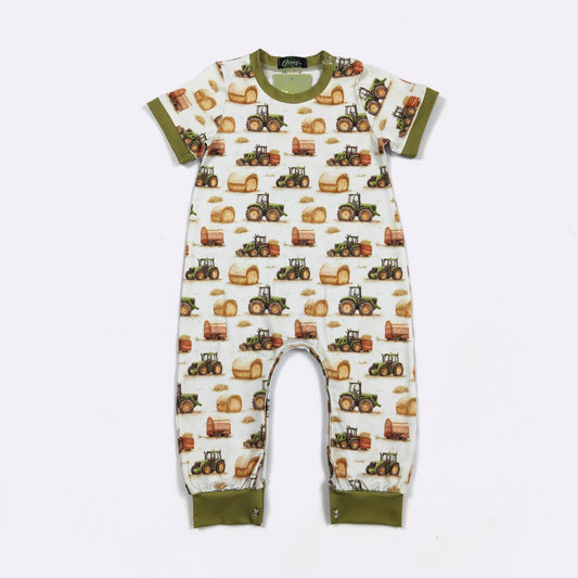 Hay Bale Boy Romper