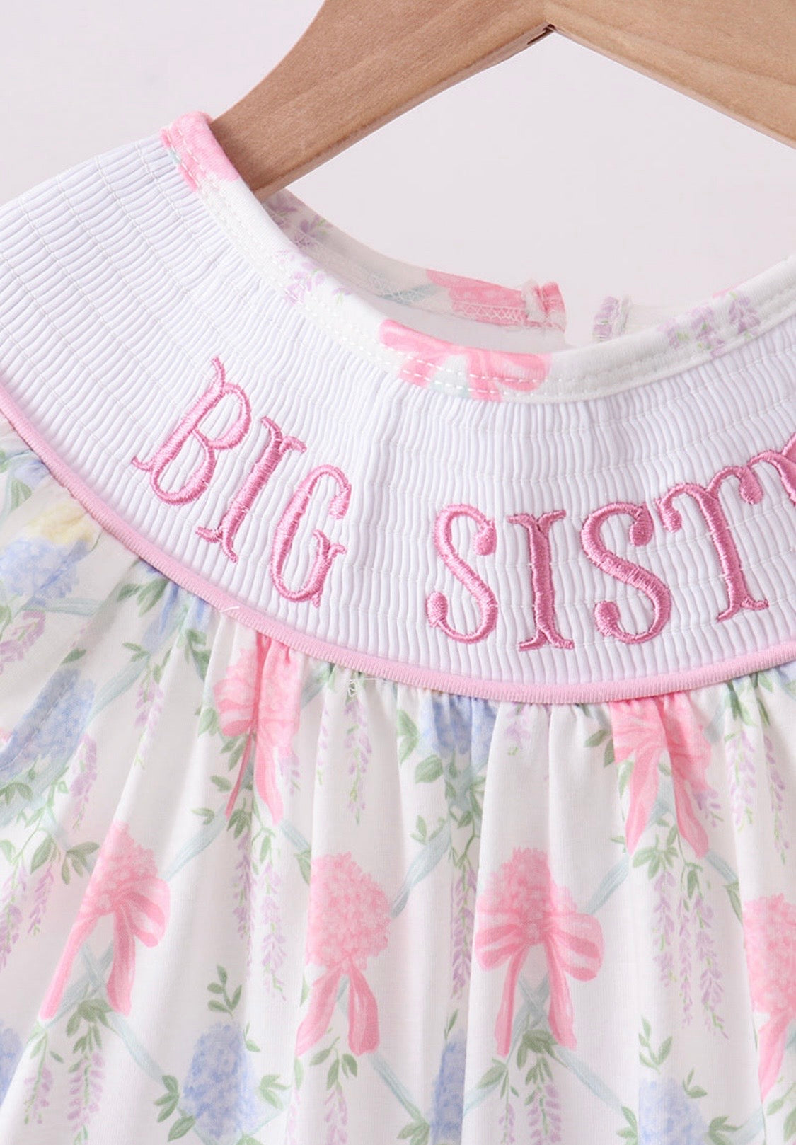 Floral Smocked Big Sister Set
