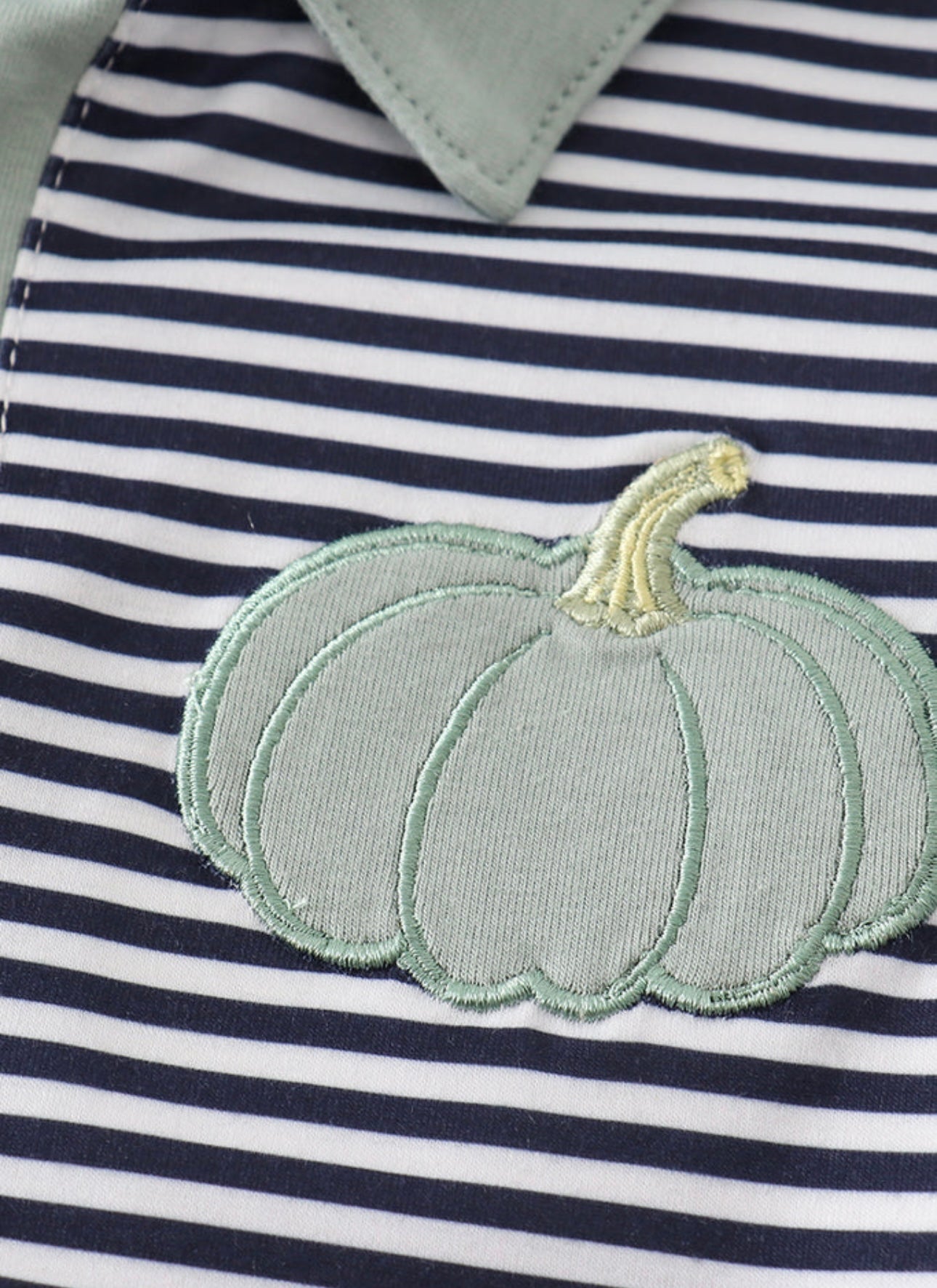 Sage Pumpkin Applique Boy Set