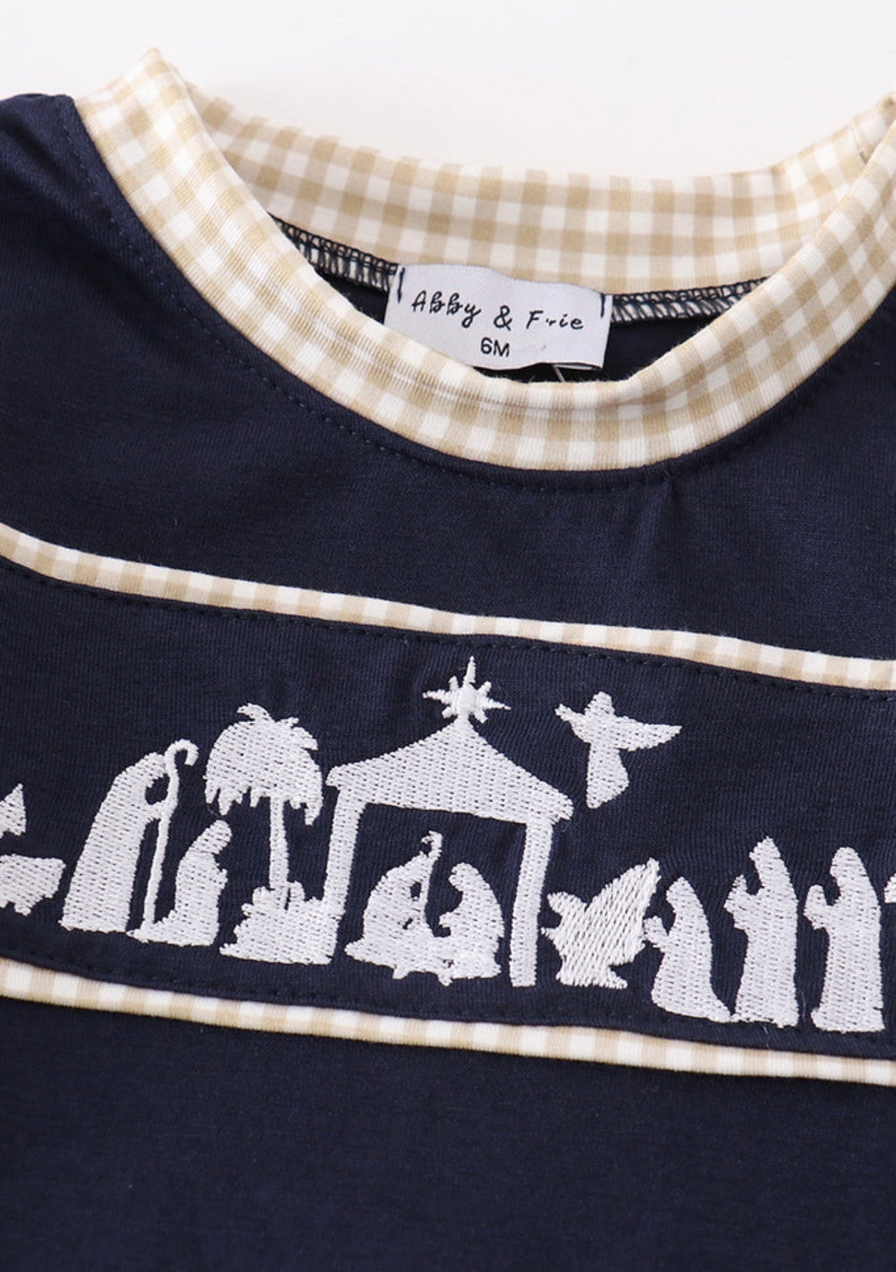 Navy Nativity Romper