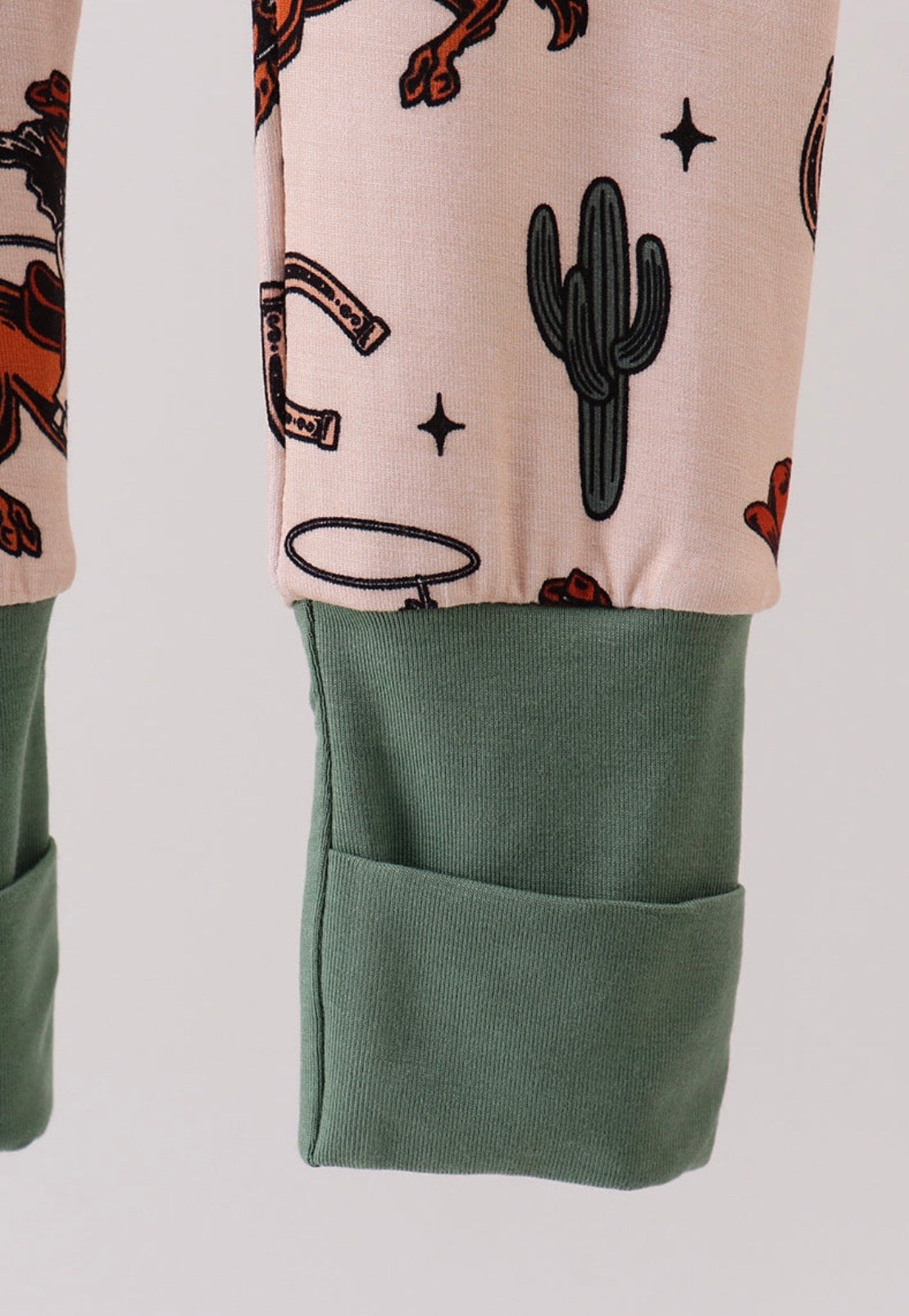 Cowboy Print Bamboo Romper