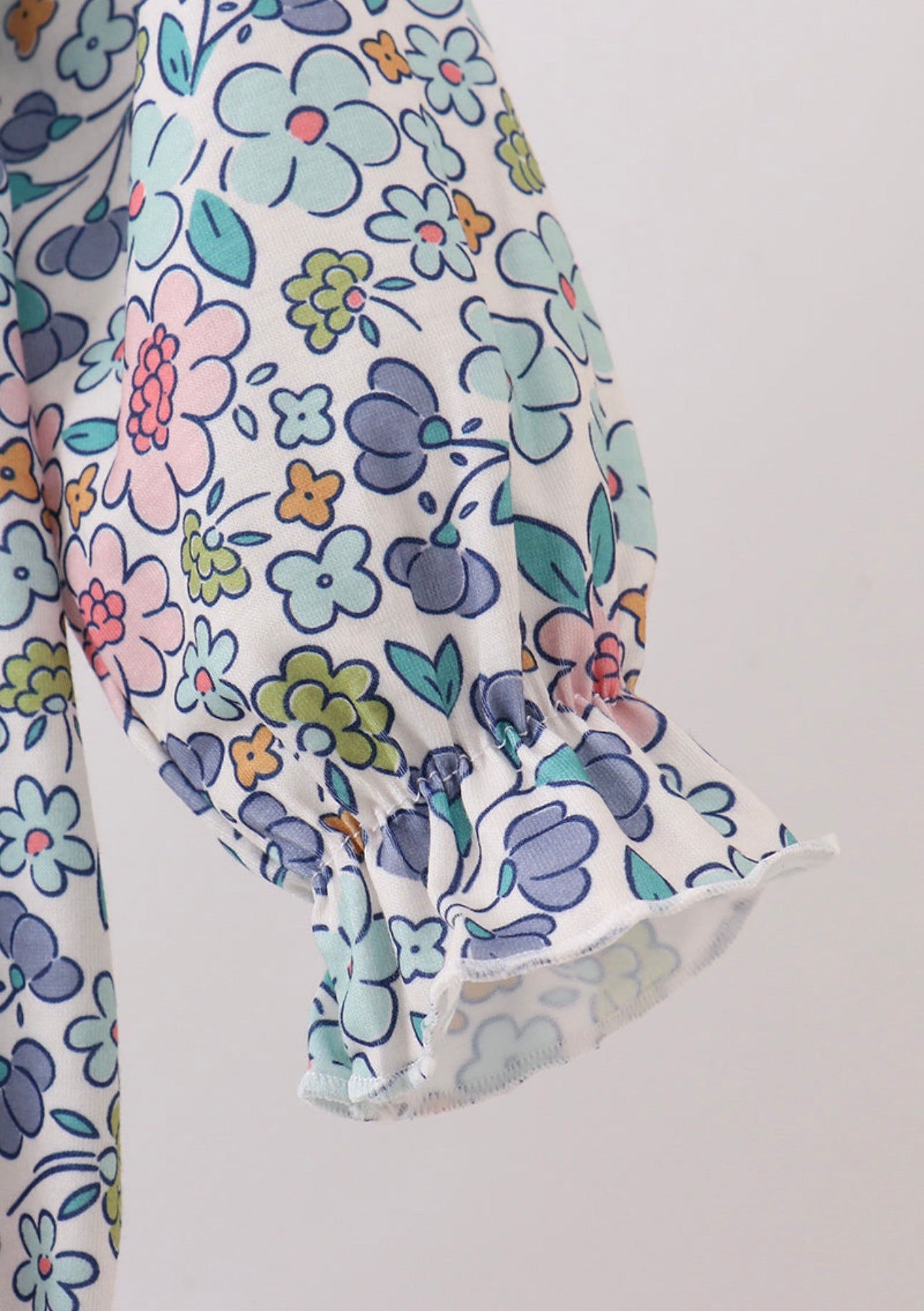 Blessed Embroidered Floral Bubble