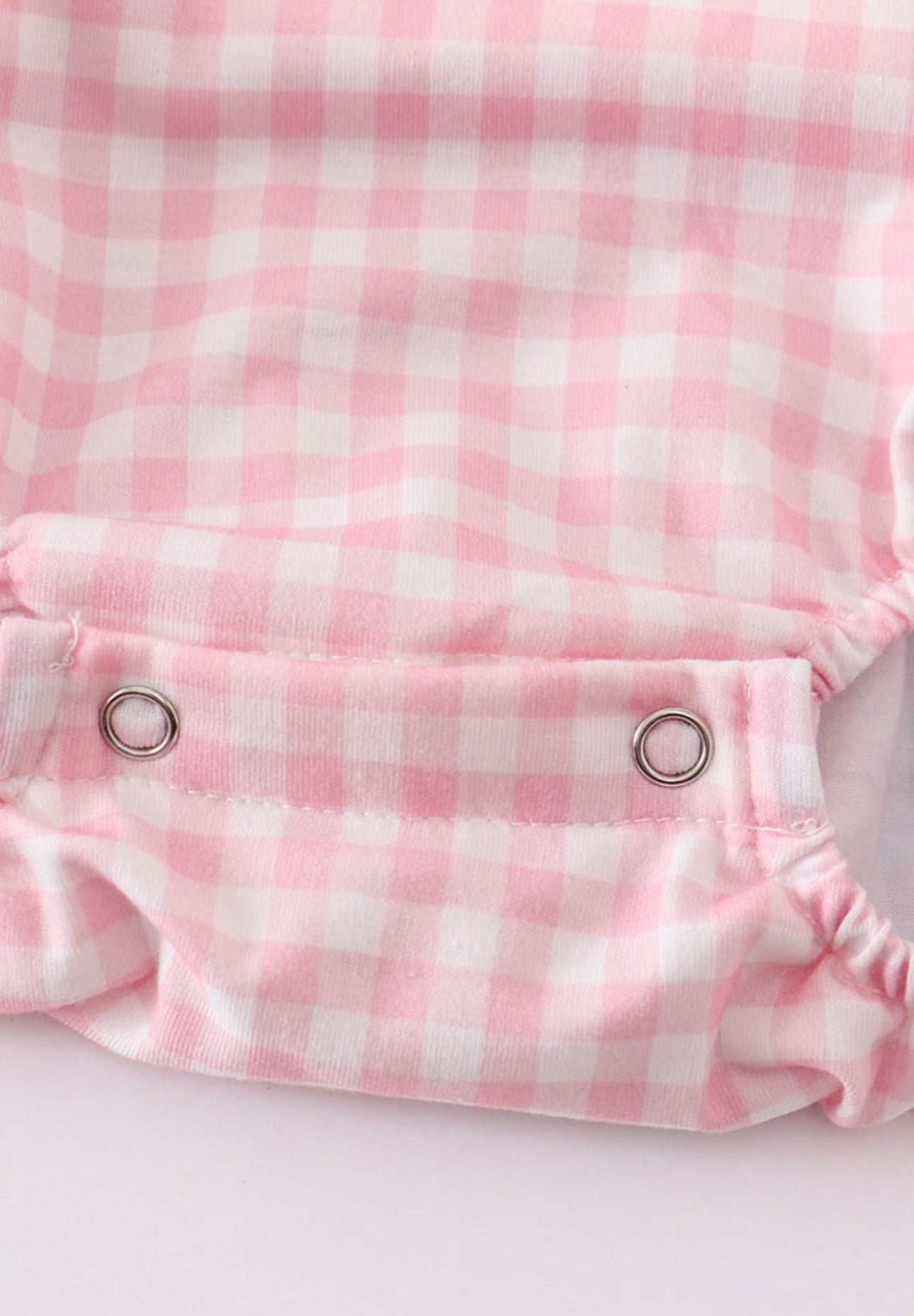 Pink Plaid Princess Embroidery Bubble