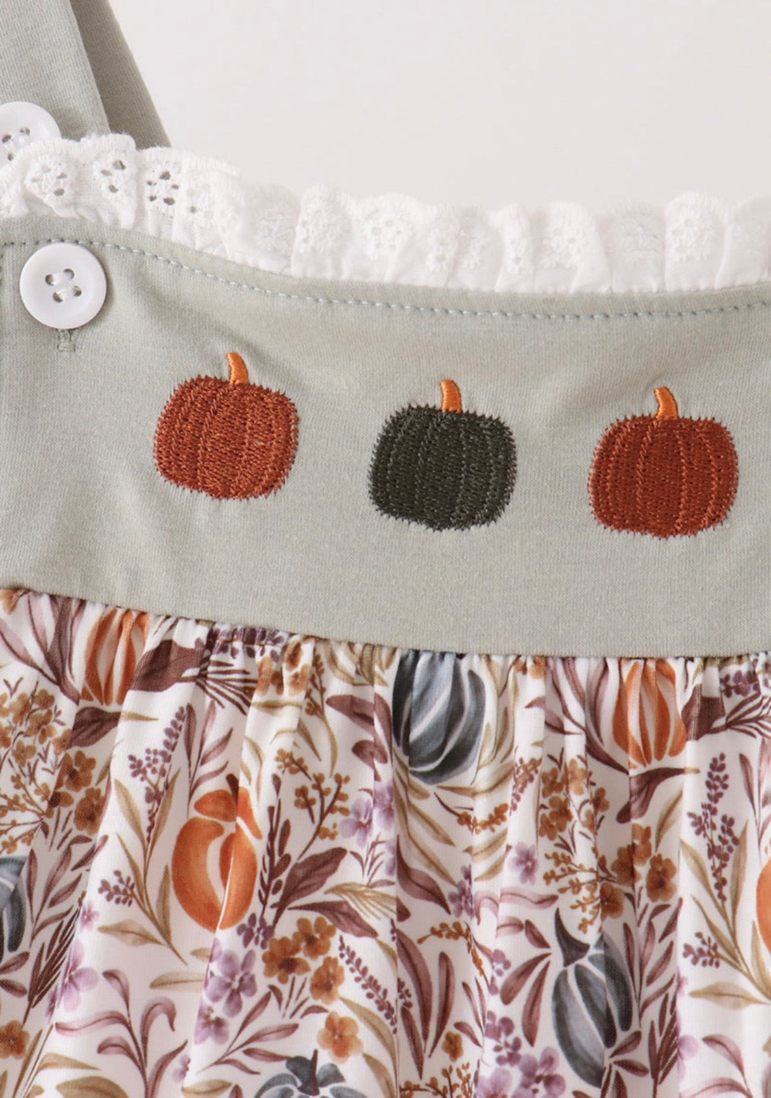 Floral Ruffle Pumpkin Dress
