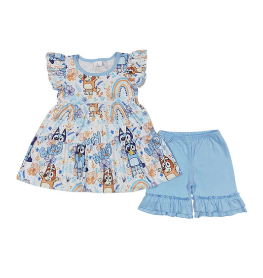 Bluey Print Ruffle Set