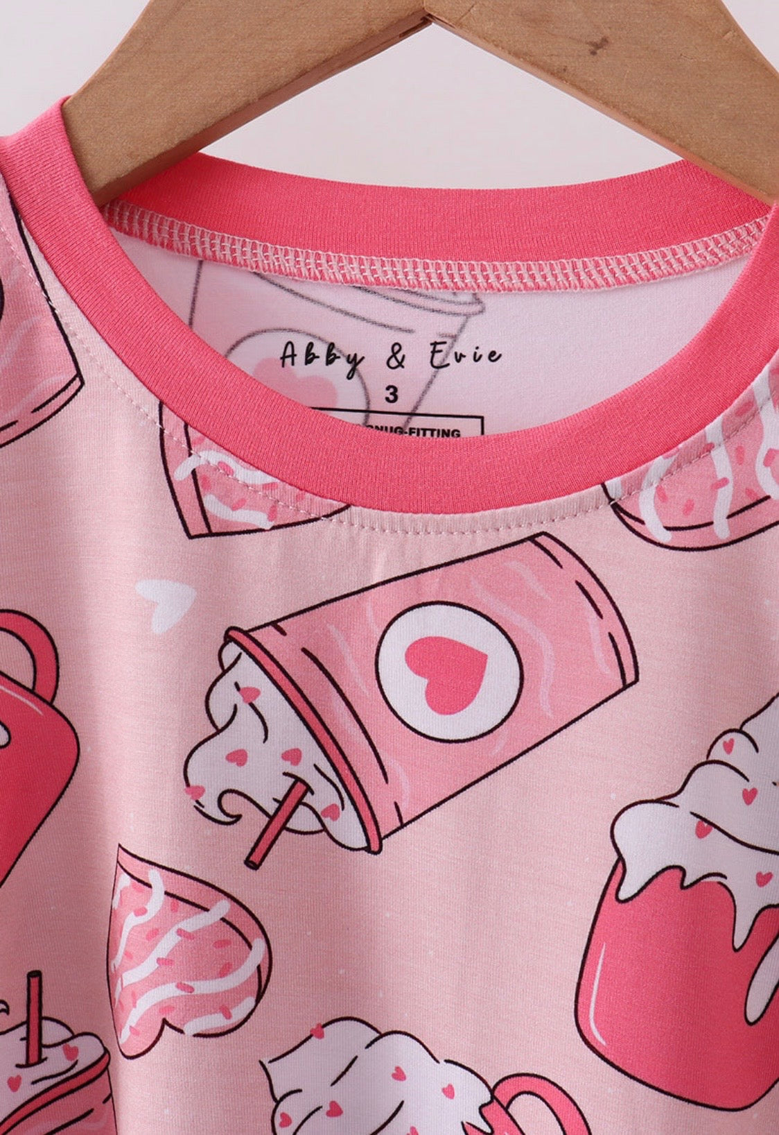 Pink Heart Bamboo Pajamas