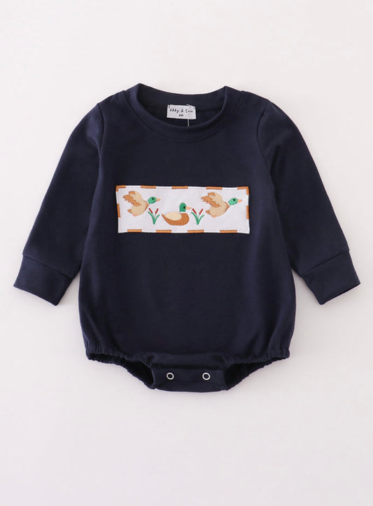 Navy Duck Embroidery Bubble