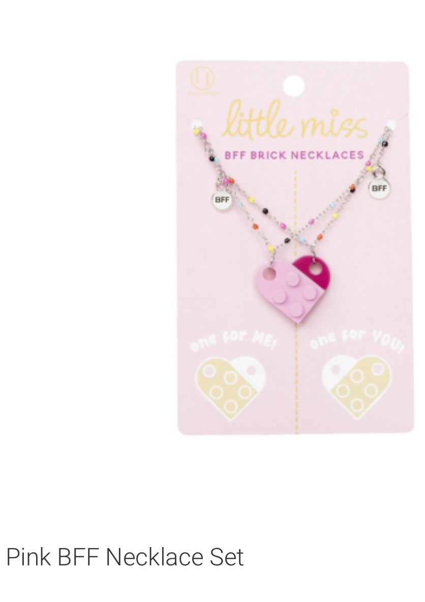 BFF Heart Necklace Set