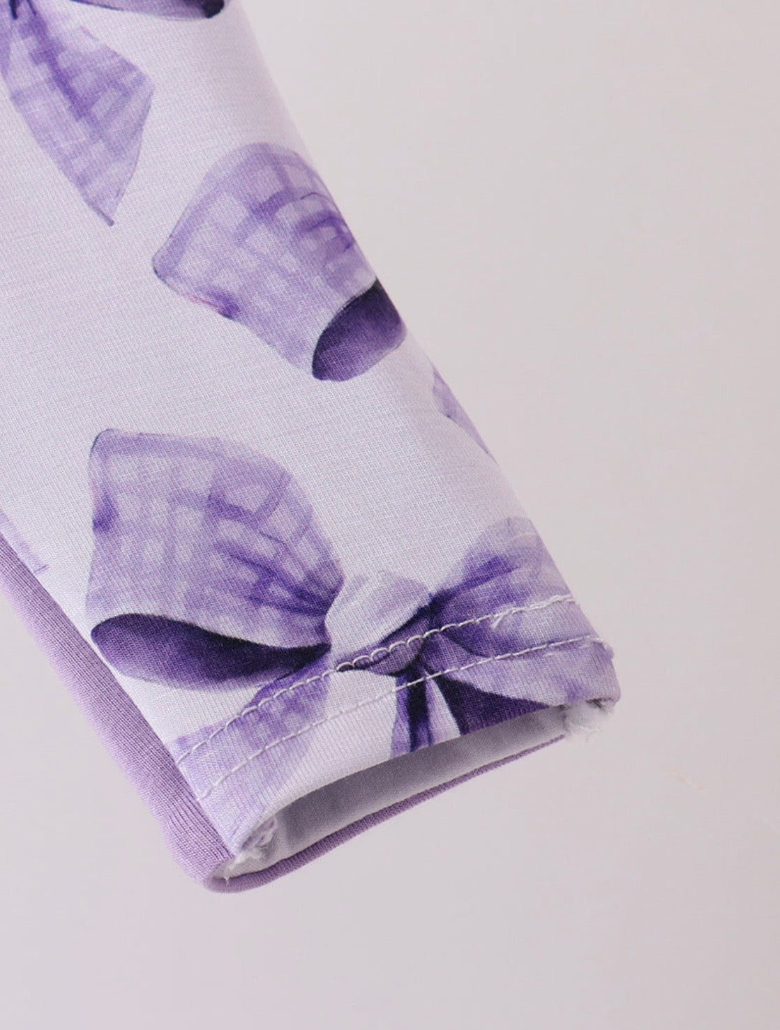 Lavender Bow Bamboo Romper