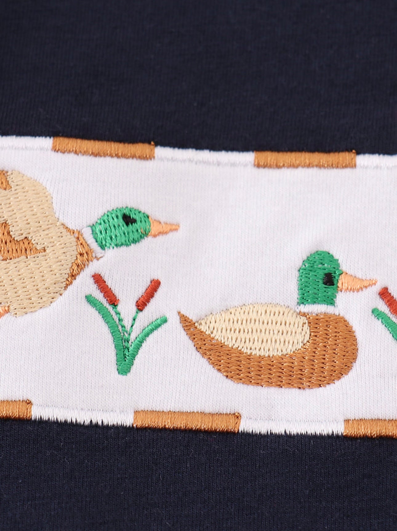 Navy Duck Embroidery Bubble