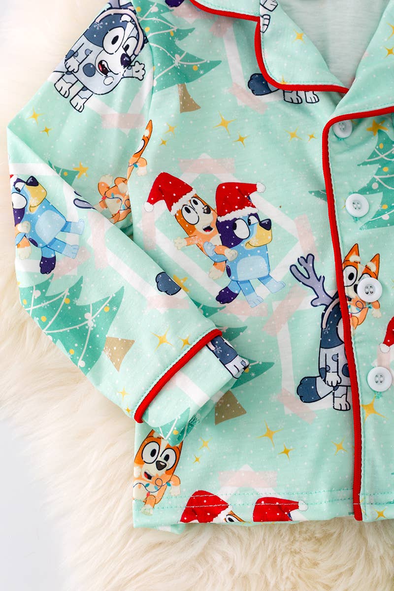 BLUEY CHRISTMAS PRINTED PAJAMAS SET