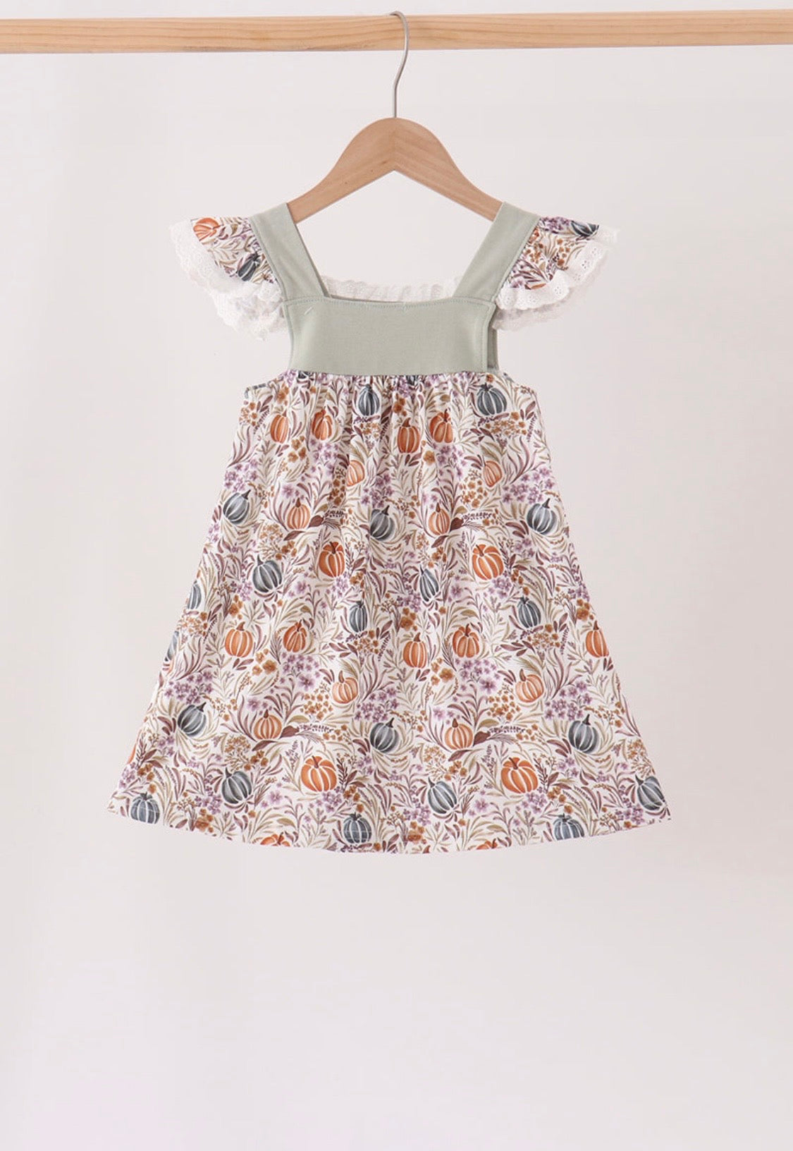 Floral Ruffle Pumpkin Dress