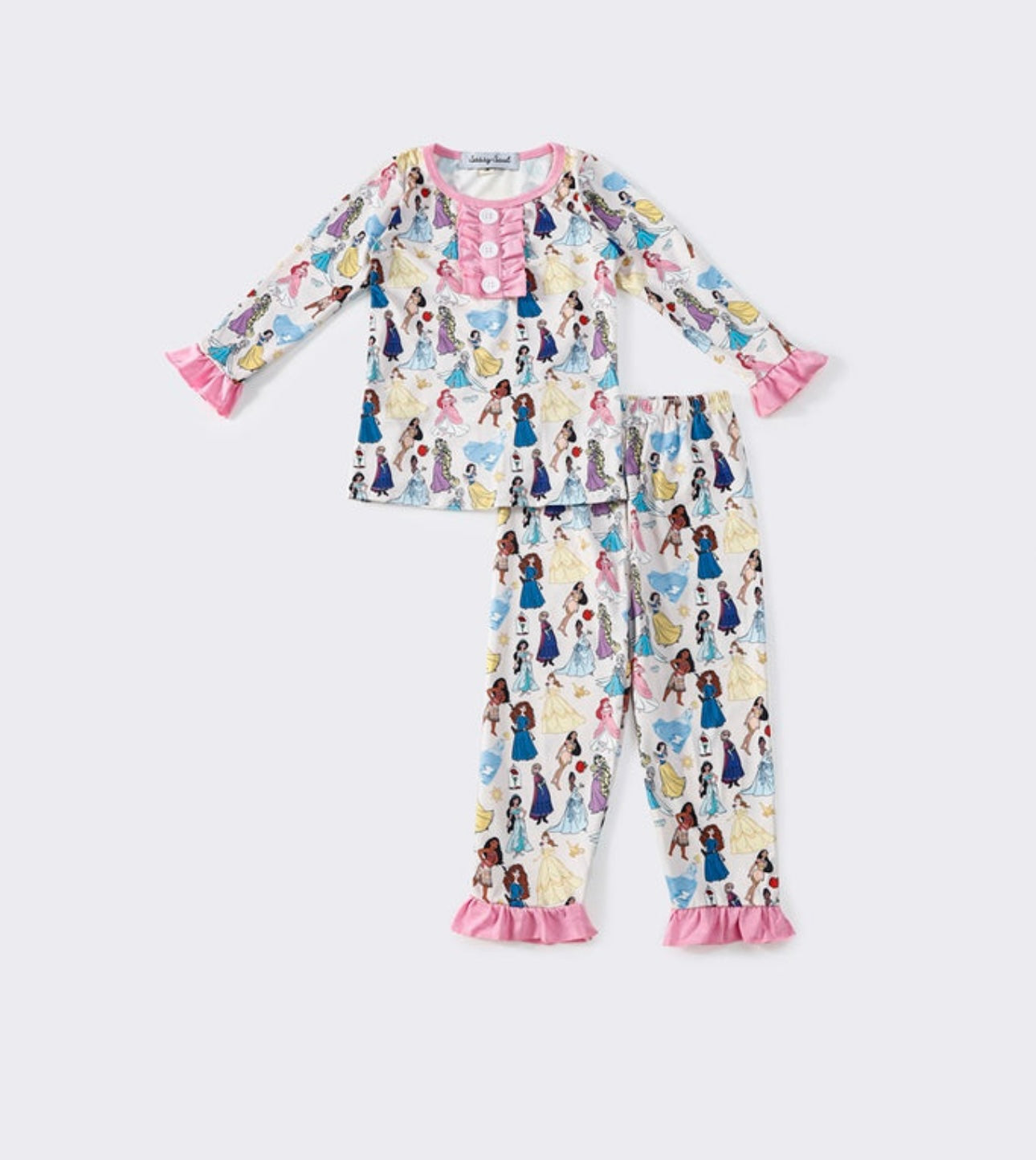 Pink Princess Pajamas Set