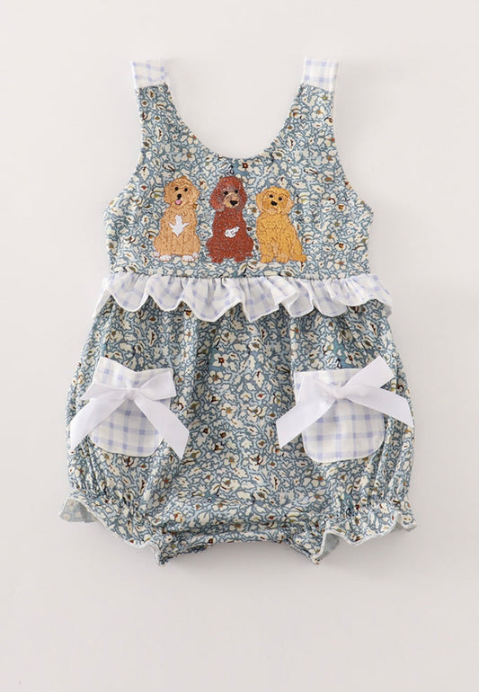 Floral Puppy Ruffle Bubble