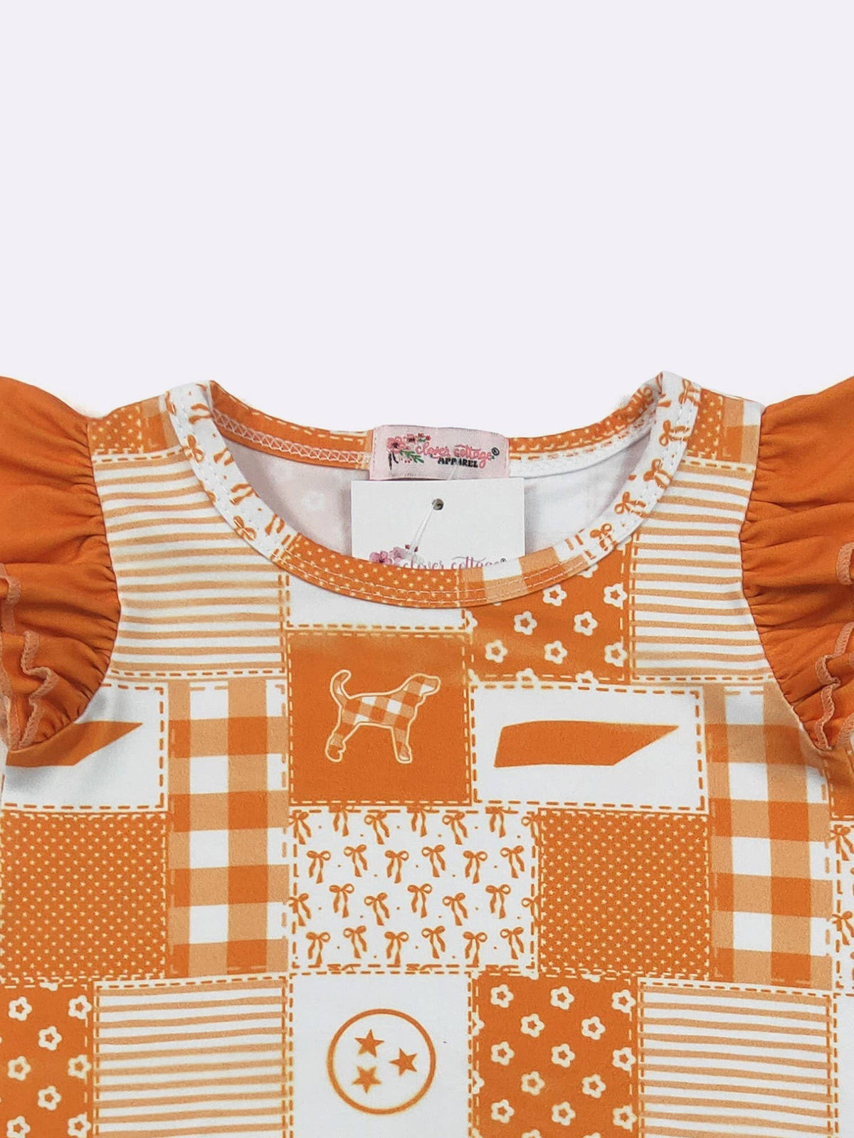 Patchwork TN Ruffle Short Baby Romper