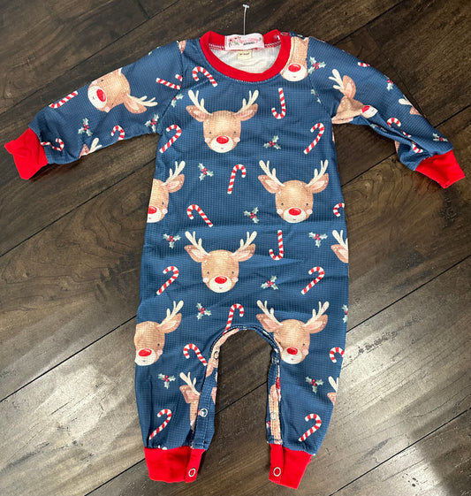 Blue Deer Romper