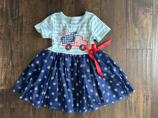 Baseball Applique Tutu Dress