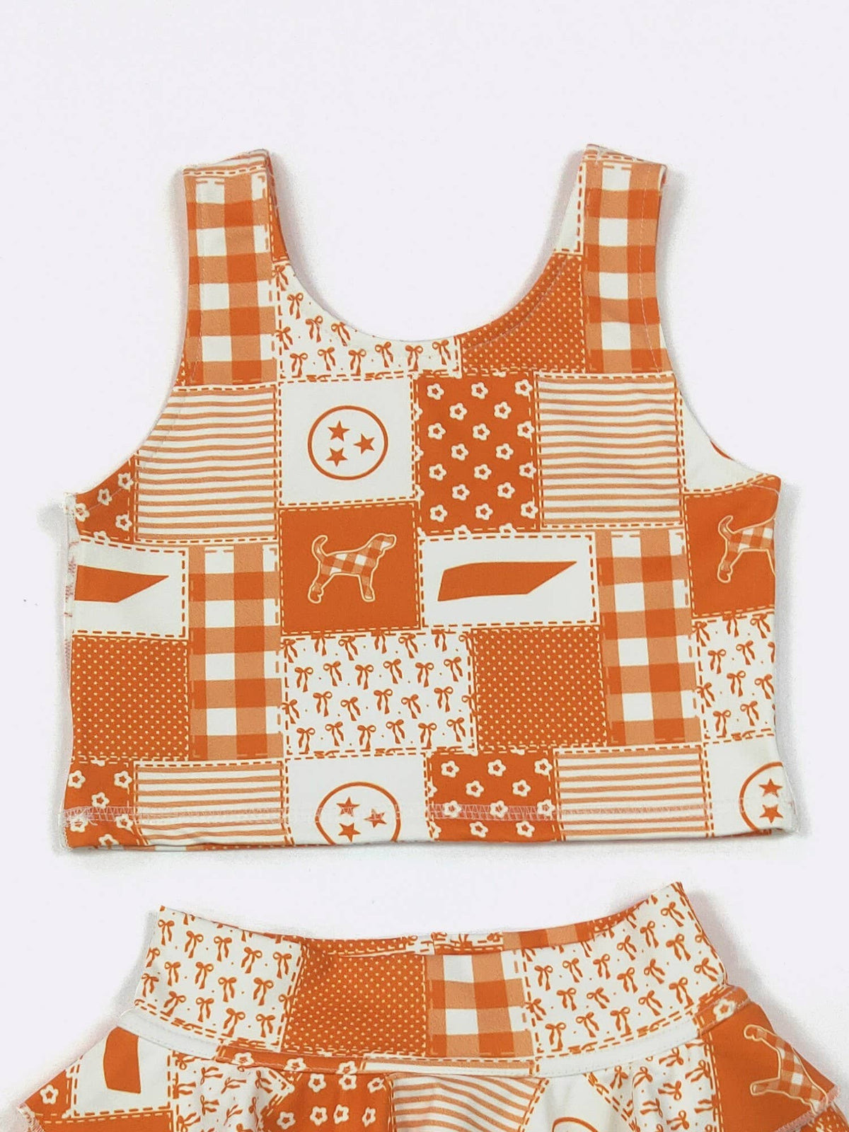 Patchwork TN Ruffle Girls Skort Set