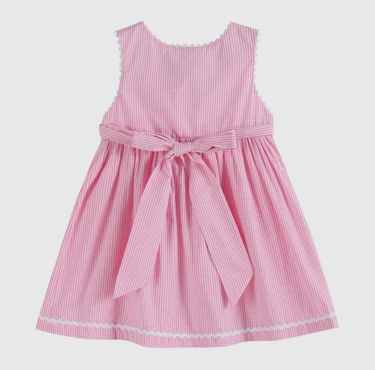 Pink Gingham Bunny Family Dress