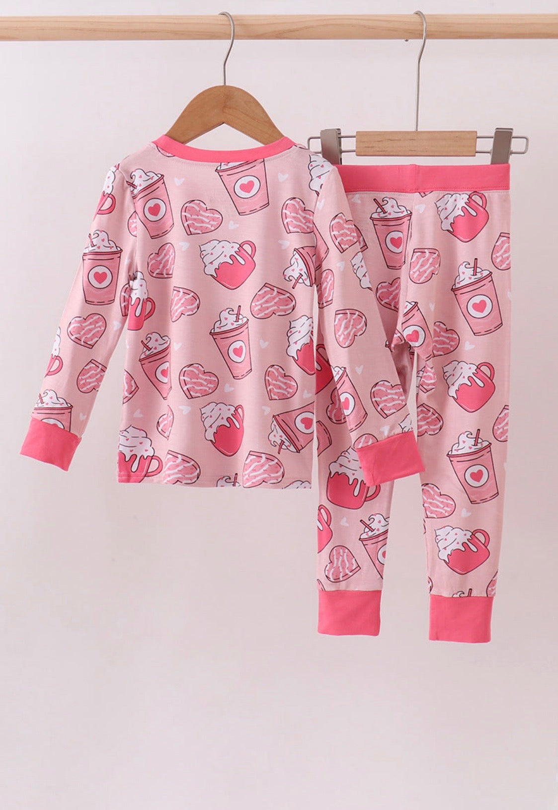Pink Heart Bamboo Pajamas