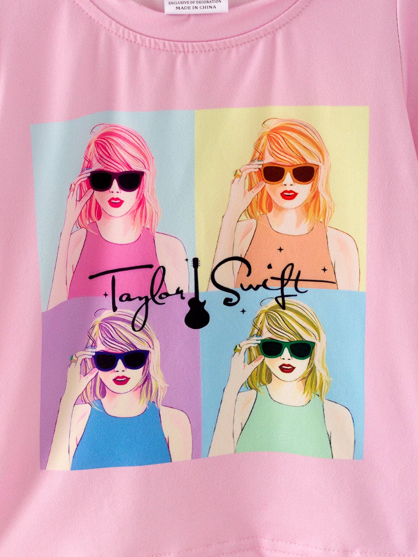 Pink Taylor Swift Bellbottom Set